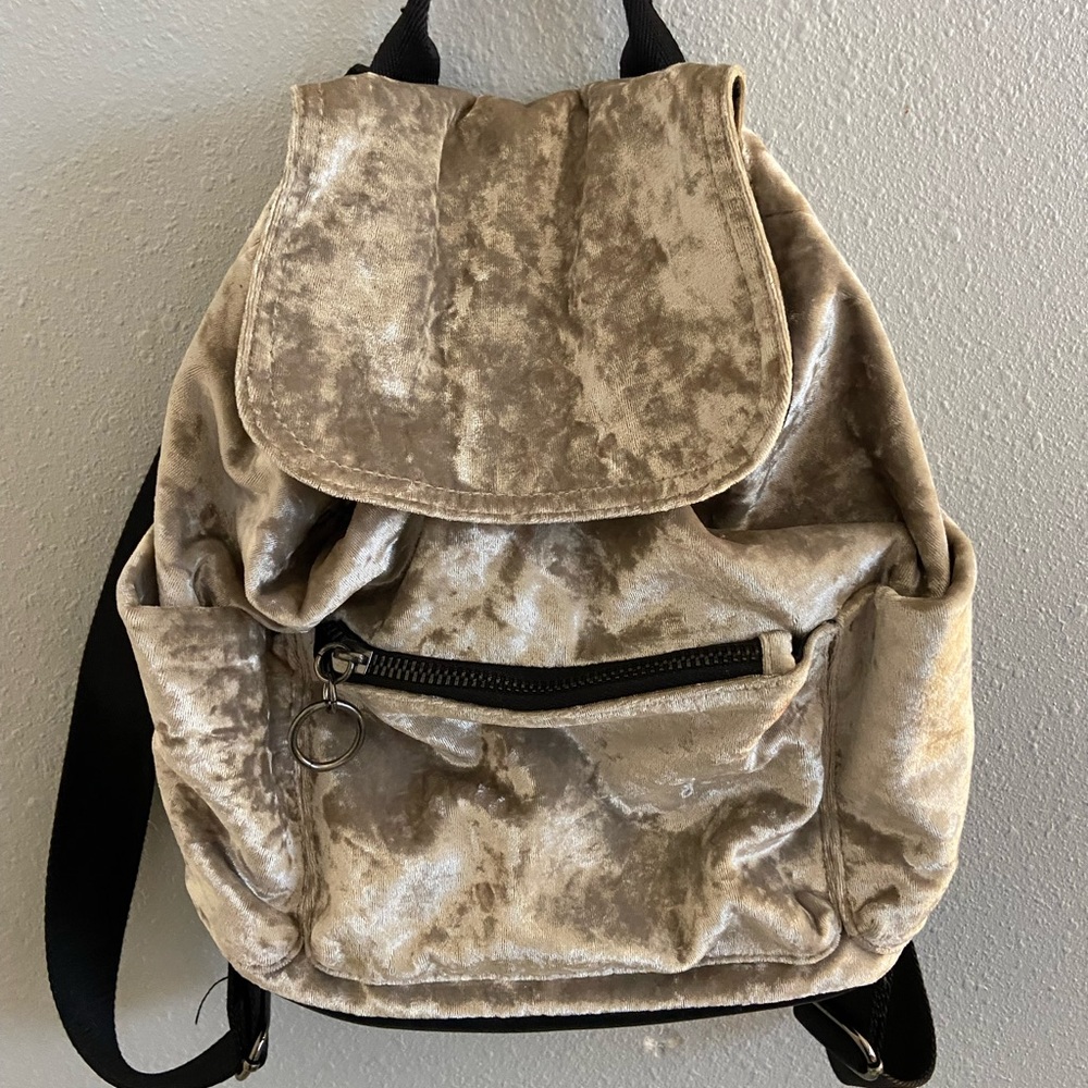 American eagle velvet backpack